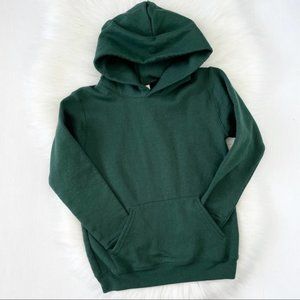 NEW EcoSmart 50/50 Fleece Pullover Hooded Sweatshirt Forest Green